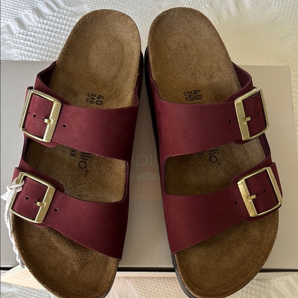 Papillio Arizona PAP Flex Platform Birkenstock Sandals - Zinfandel, 40, NEW! - Picture 4 of 9